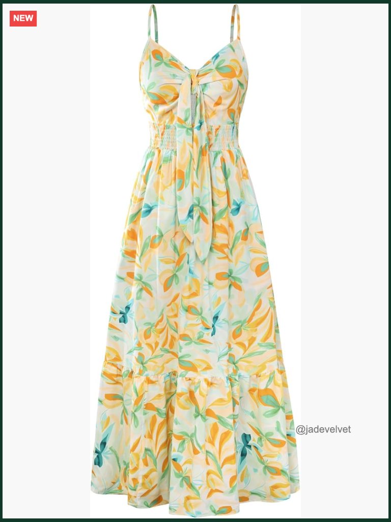 Summer Floral Maxi Dress Flowy Boho Beach Dress With Pockets